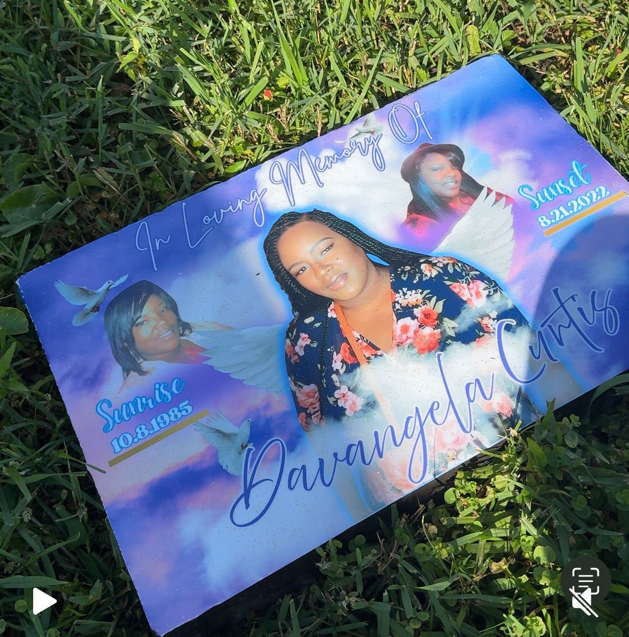 Customizable Full color headstone.